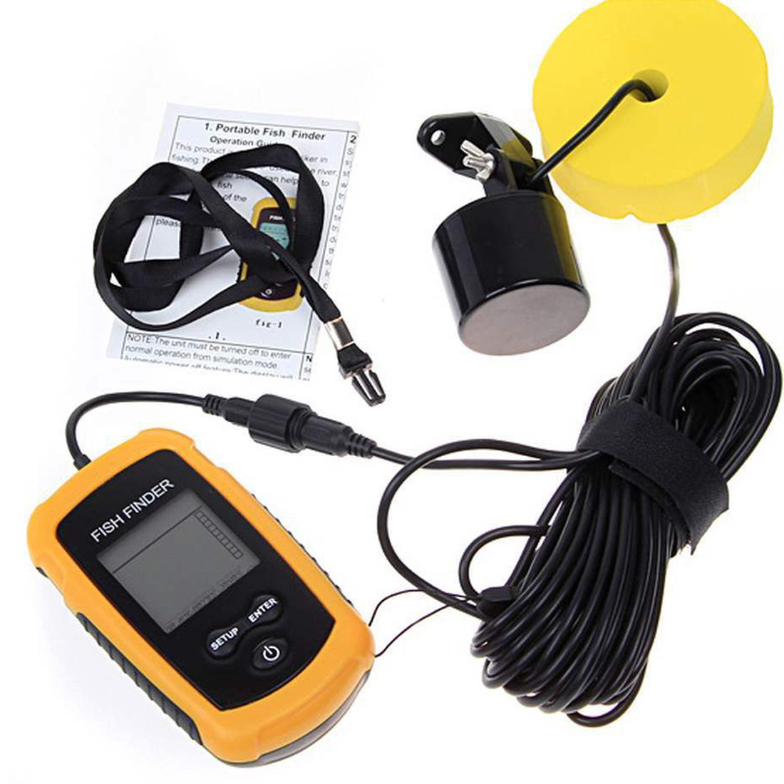 Alarm 100M Taşınabilir Sonar B - Fishing Depth Finder incelemesi ve fiyatı