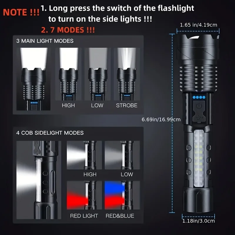 Güçlü LED El Feneri Pil Göster - Fishing Light incelemesi ve fiyatı